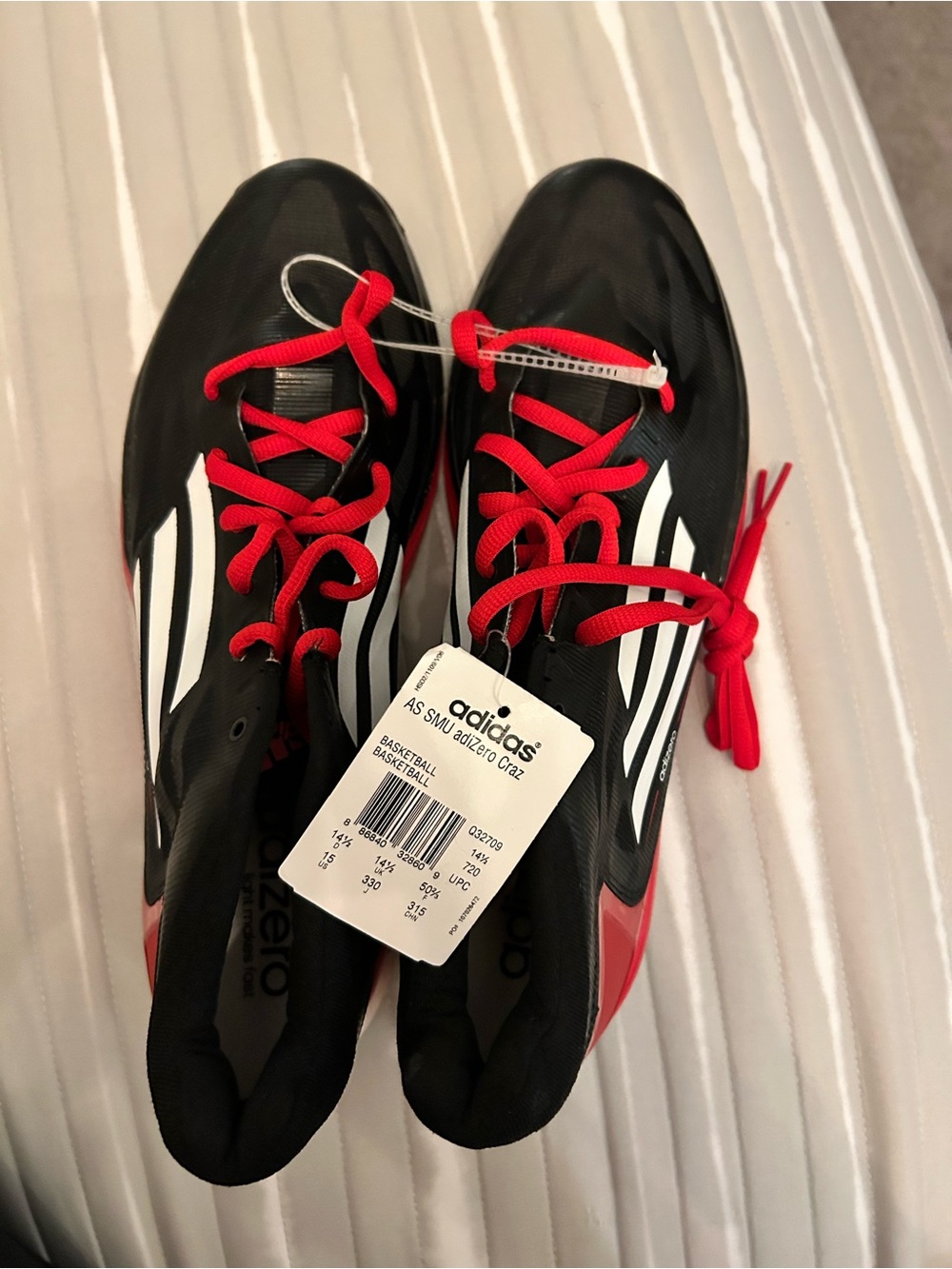 Adidas Adizero Craz Basketball Shoes Men’s 14.5 Black Red White NWT
